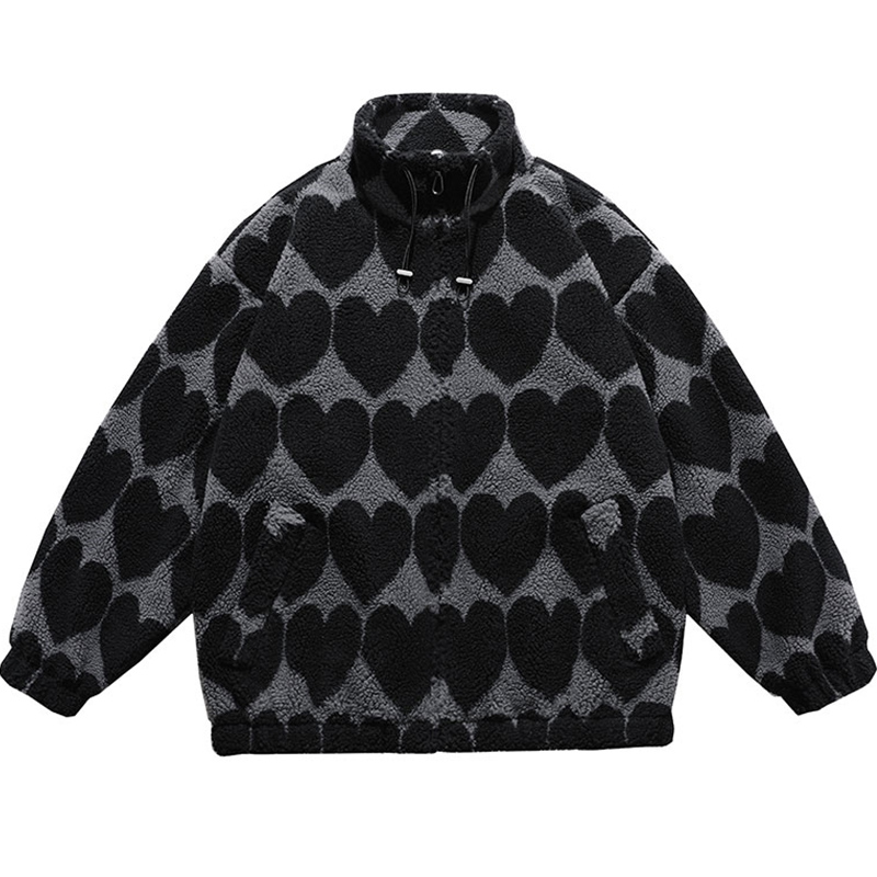 メンズラムズジャケット,冬の新作コレクション,ストリートウェア,原宿,厚手のフリース,M-XXL