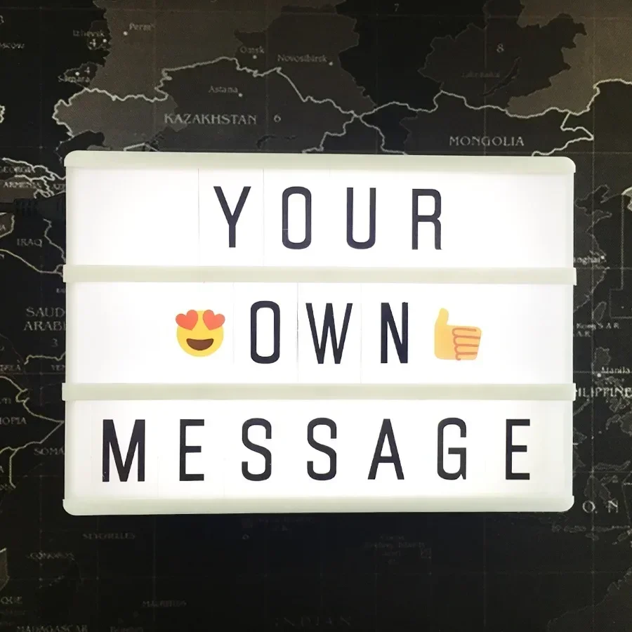 A4 LED Brief Licht Box Buchstaben DIY Kreative Nachtlichter Batteriebetriebene Leuchtkasten