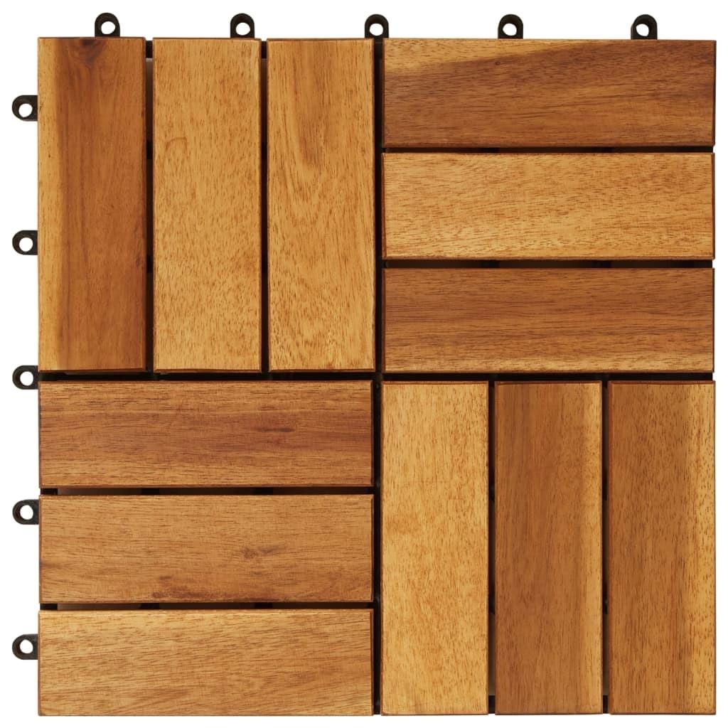 30. Stück. Akazienholz Terrassenfliesen 3 für X3 0 cm – robuste Bodenplatten für Außenbereiche