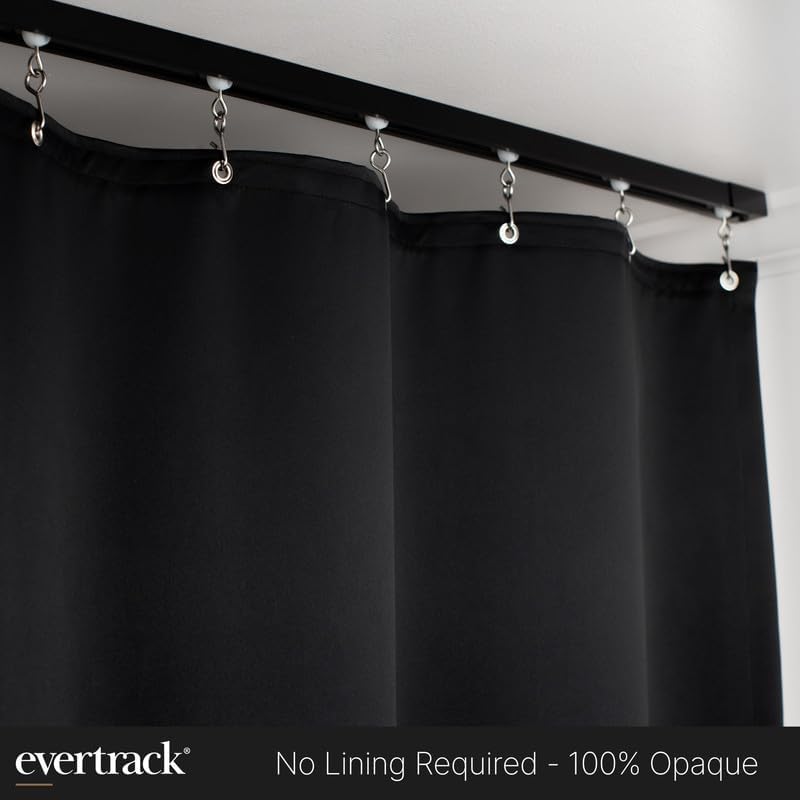 Blackout Curtains for Ceiling Curtain Track to Divide a Room or Create a Private Space - 100% Opaque Light-Blocking - Handcrafte