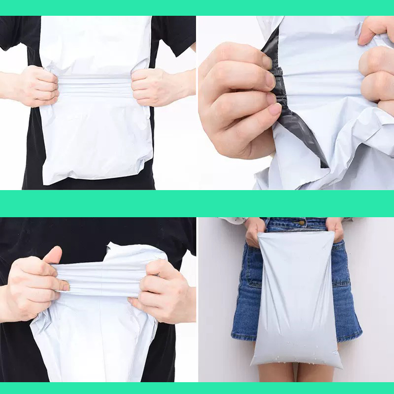 50 teile/paket Weiß Express Tasche Kurier Umschlag Lagerung Taschen Mail Tasche Mailing Taschen Selbst Klebe Dichtung Kunststoff Packagin