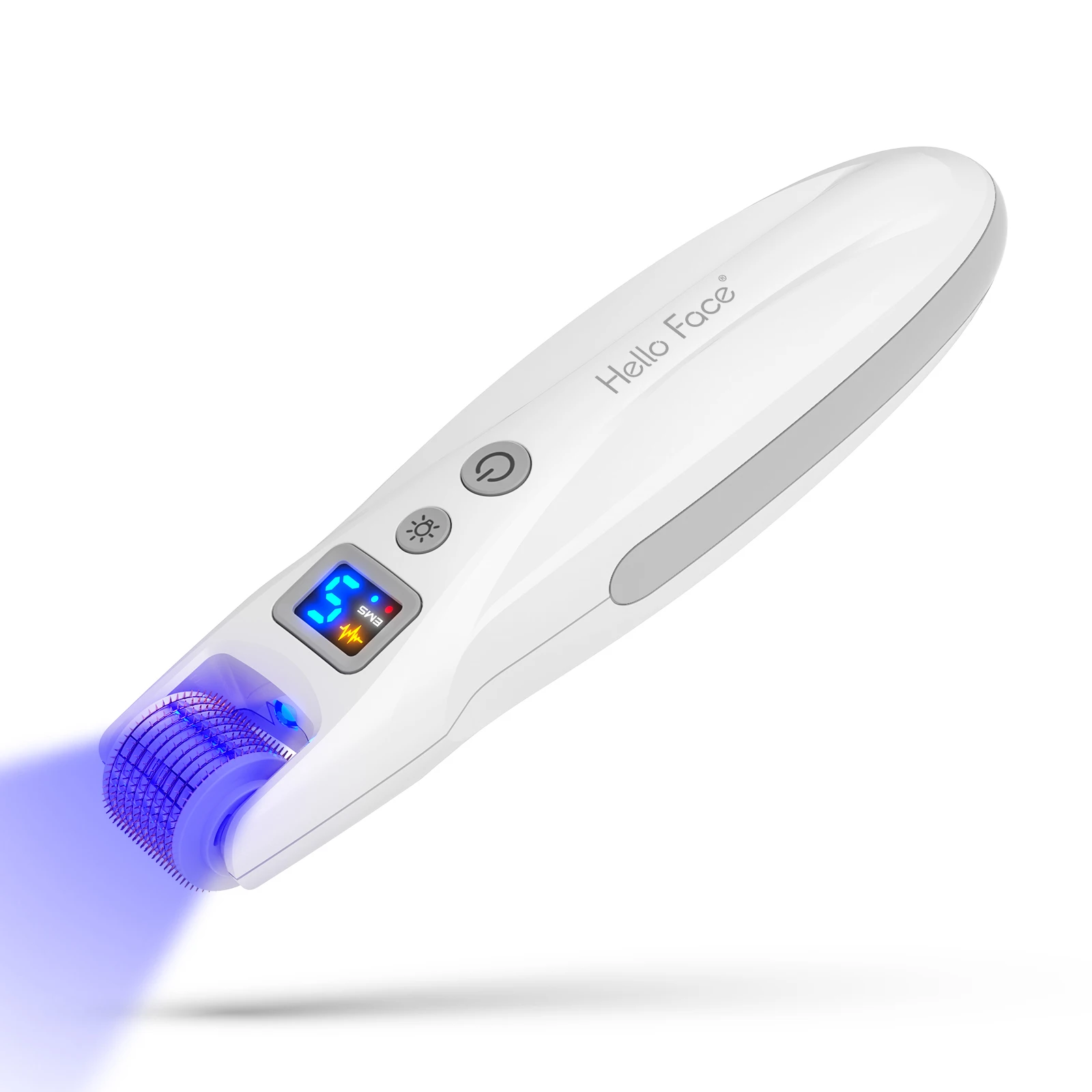 Hello Face Derma Roller G5 Bio Roller G5 Microneedling Rotlichttherapie 540 Roller EMS Gesichtsmaschine Haar Bart Nachwachsen Werkzeug