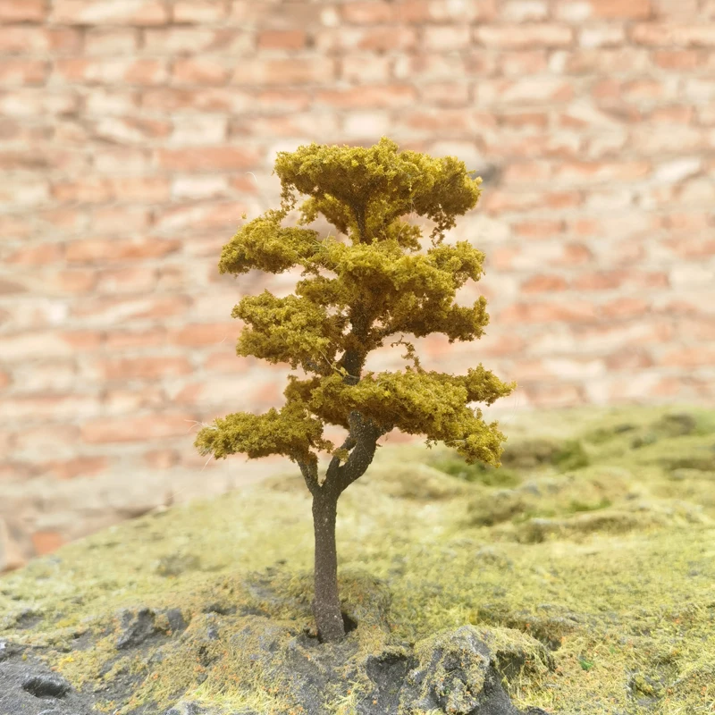 10/12/14/16cm Mountain field wire tree model army green military sand table landscaping scale model train railway layout