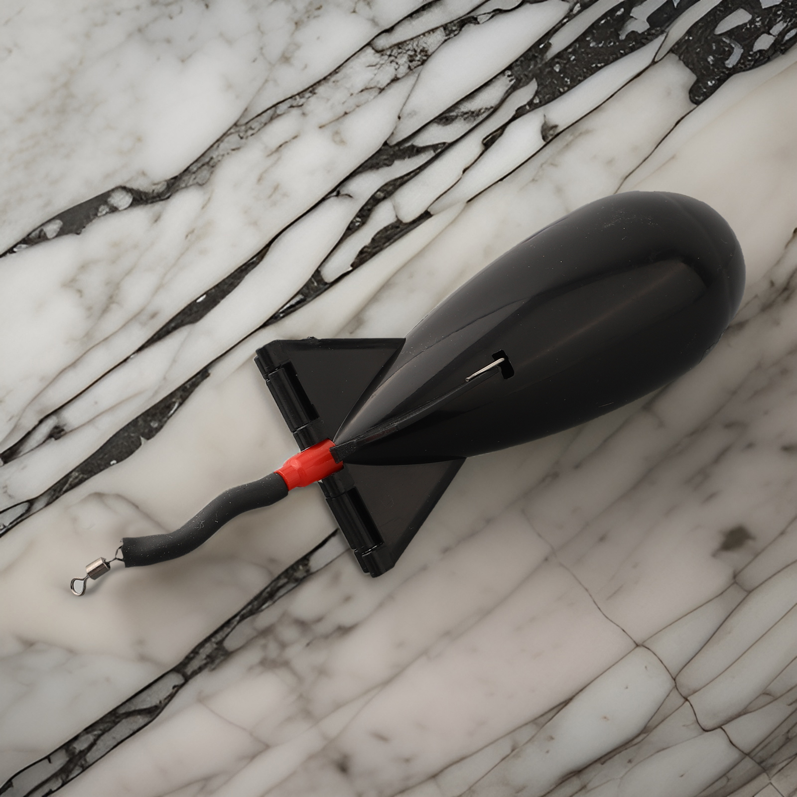 Fishing Rocket Feeder ปลาคาร์พตกปลา Rocket Feeder Spod Bomb Float Lure เหยื่อเม็ด Rocket Feeder สีดําอุปกรณ์ตกปลา