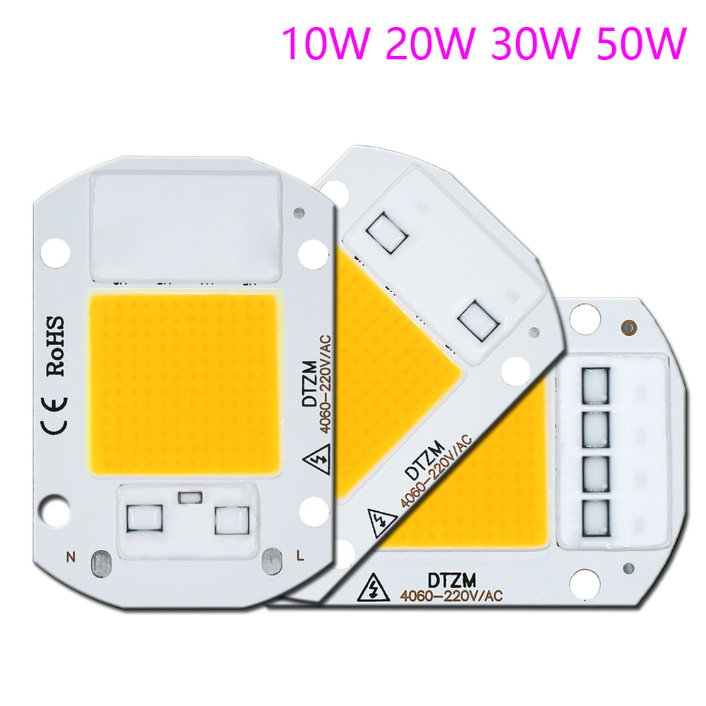 LED Chip COB AC220V 50W 10W 20W 30W No Need Driver for Flood Light Spotlight Lampada Led Lamp Bulb DIY Lighting White