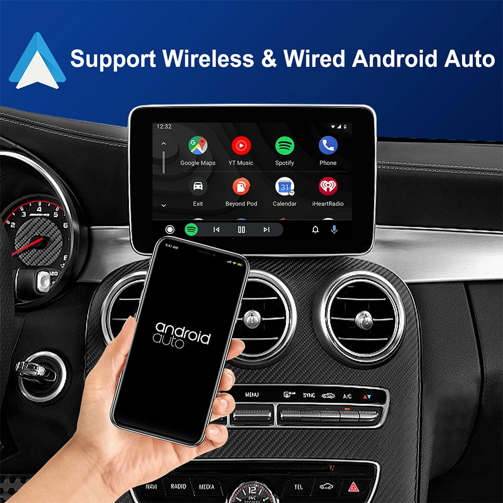 Wireless Carplay Suitable for Mercedes Benz A B C E CLA GLA GLK ML Sprinter NTG4.5 Becker Module Android Auto Navigation