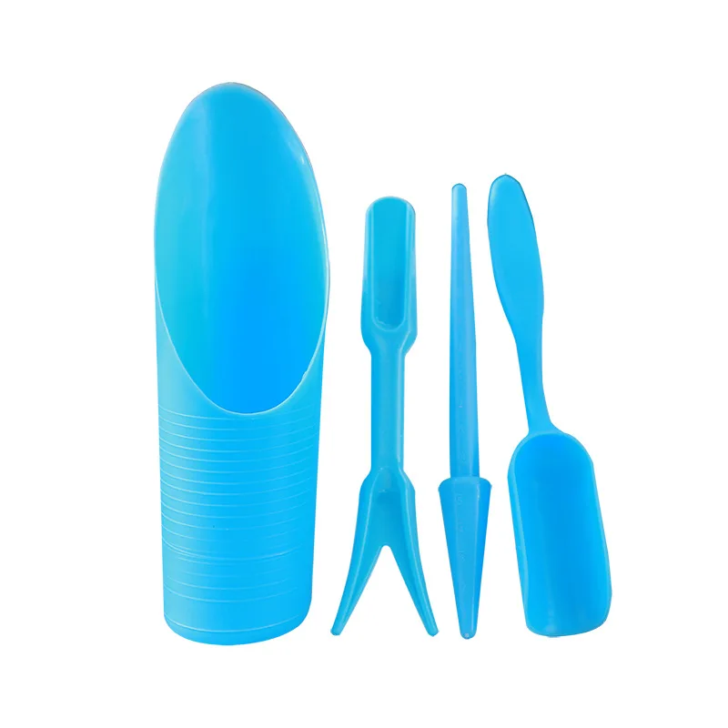 4 ピース/セット、プラスチック耐久性のあるバケツシャベル鉢植え栽培シリンダー MeatPlant 土壌シャベルガーデンツールミニ庭の植栽ツール