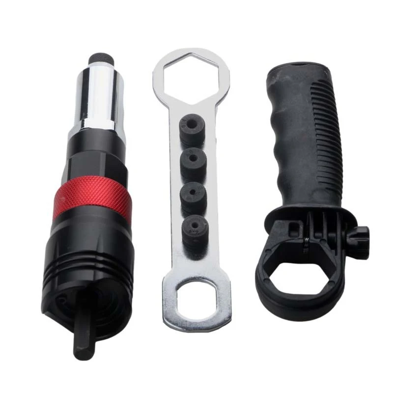 Cordless Riveting Machine Tool Kit  Insert Nut Riveting Tools Industrial Electric Rivet Gun Adapter Electric Rivets Tool Set