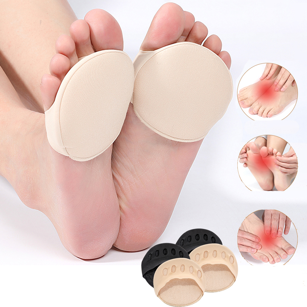 4/6/8 Uds. Almohadillas para el antepié de cinco dedos para mujer tacones altos medias plantillas cuidado del dolor en el pie absorbe los calcetines de choque almohadilla para el dedo del pie masaje