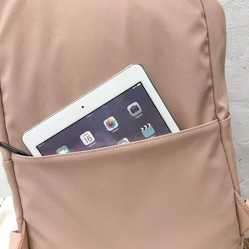 กระเป๋านักเรียนวัยรุ่นสำหรับ tas ransel anak perempuan กระเป๋าหนังสือพิมพ์ลายสำหรับผู้หญิงกระเป๋านักเรียนนักเรียนมัธยมกระเป๋าเป้ผ้าไนลอนลายดอกไม้น่ารักสีดำขนาดใหญ่
