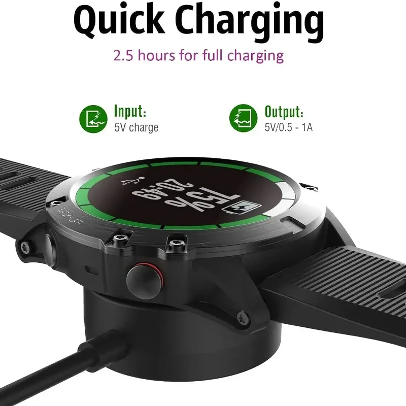 2025 Oplaadkabel Voor Garmin Fenix 5 5S 5X 6 6S 6X 6Pro 7 7X Plus 8/Venu 2 2S Sq/Vivoactive 3 4 Charger Dock Stand Station