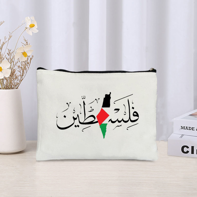 Bolsa con cremallera de lona impresa en forma de cuchillo, lápiz labial, Perfume, producto para el cuidado de la piel, bolsa de cosméticos, organizador, estuche para lápices de almacenamiento de artículos diversos