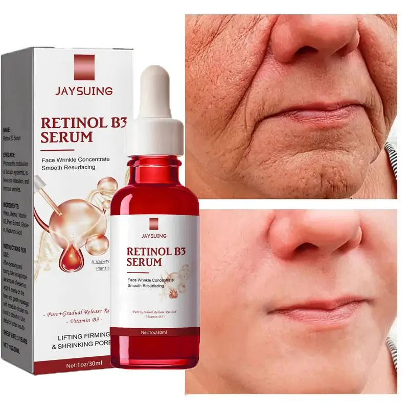 Suero concentrado antienvejecimiento con Retinol puro, vitamina B3, vitamina C, niacinamida, Serums faciales, Base de péptido de cobre azul, 30ml