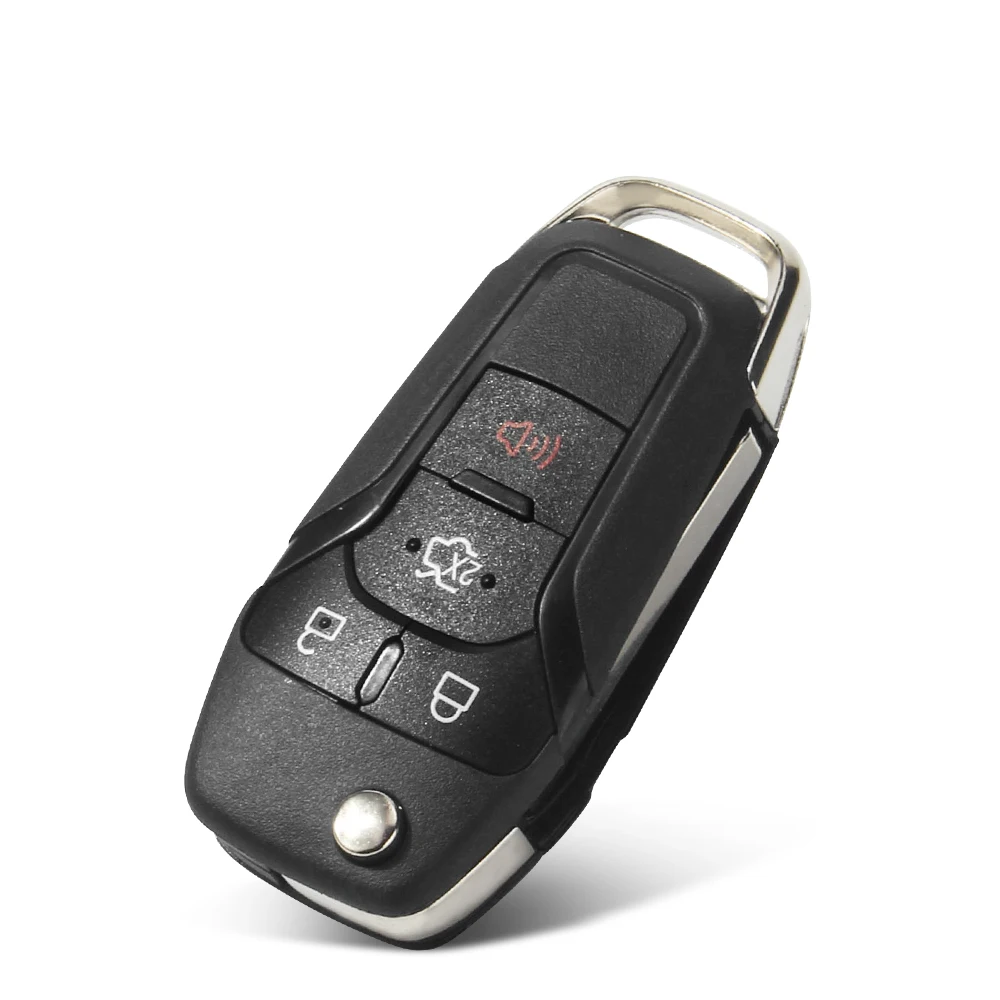 KEYYOU 新車のキーケースシェルフォードエスコートフュージョン Mk2 2013 2014 2015 2016 自動 2/3/4 ボタンスマート HU101 フリップキーケース
