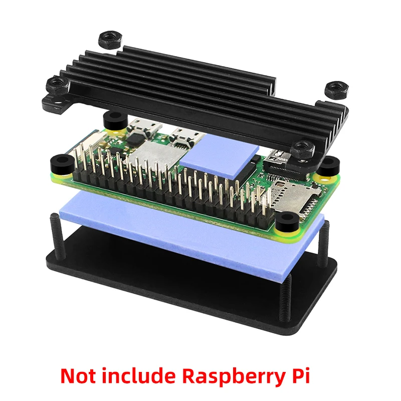 Raspberry Pi Zero 2 W Vỏ Nhôm Bọc Thép Vỏ Nhiệt Miếng Lót Tản Nhiệt Thụ Động Làm Mát Dành Cho Raspberry Pi Zero 2 W
