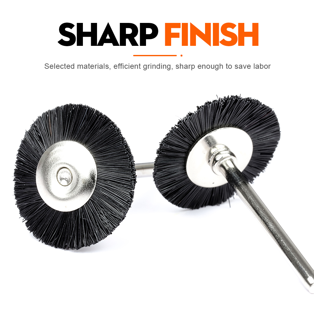 3/10pcs Polishing Wheel Nylon Brush 1/8" Shank Wire Brush For Dremel Rotary Tools Accessories Rust Remove Tool