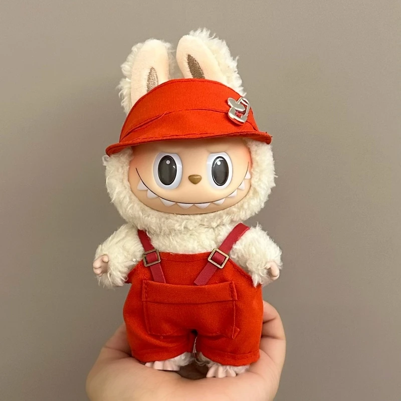 Labubu Puppenkleidungsset für V1/V2 Ropa Labubu Puppen, Trägerhose, Set, süßer Rock, Overalls, Zubehör, Kinderspielzeug, Geschenke
