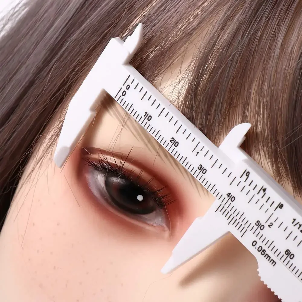 Tragbare 80mm Kunststoff Augenbraue Messschieber Tattoo Microblading Messschieber Lineal Permanent Make-Up Messwerkzeuge