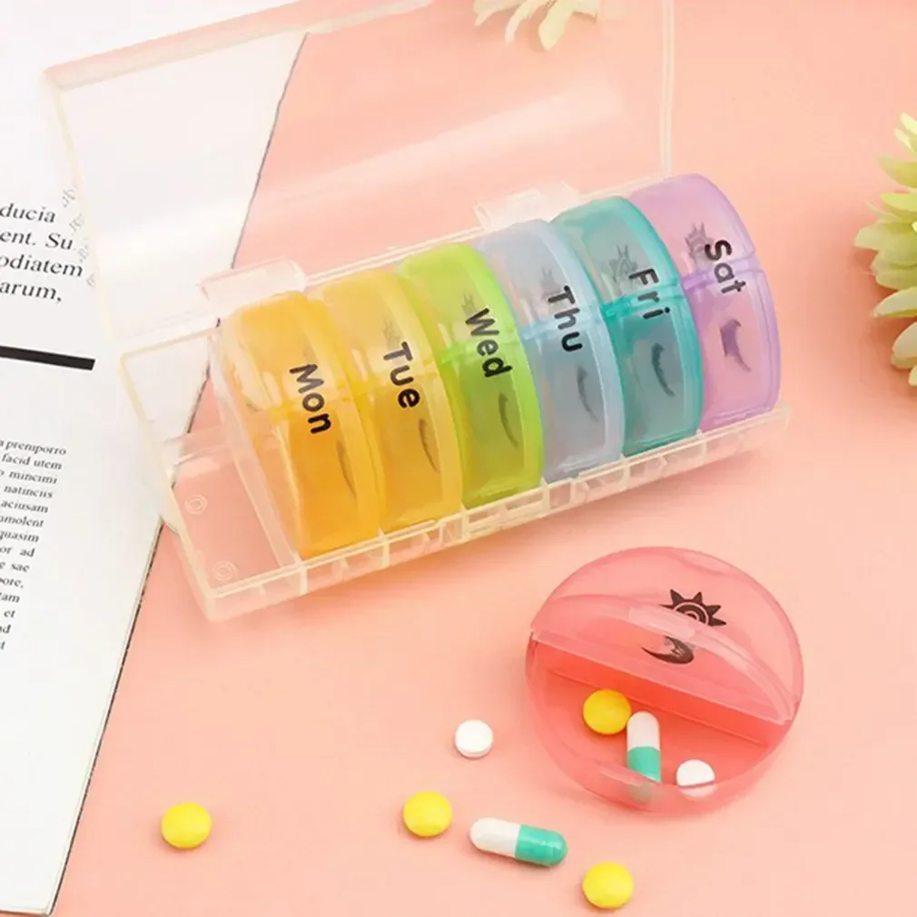 Weekly Medicine Storage Organizer Pill Box Holder Container Pill Case Medicine Tablet Portable Dispenser Organizer