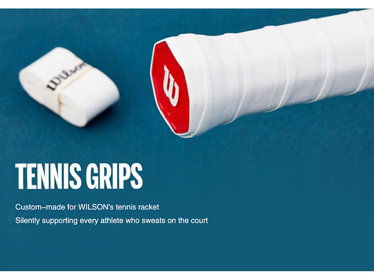 Wilson Tennis Overgrip พาเดลแร็กเก็ตเทนนิสเดี่ยวเทปกันลื่นการฝึกอบรมเปลี่ยน Sweatband อุปกรณ์แบดมินตัน