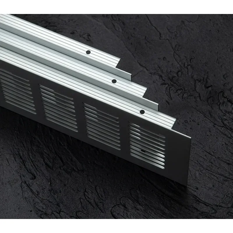 50/80 mm breite Lüftungsschlitze, perforiertes Blech, Aluminiumlegierung, Lüftungsschlitze, perforiertes Blech, Webplatte, Lüftungsgitter, Lüftungsschlitze, perforiertes Blech