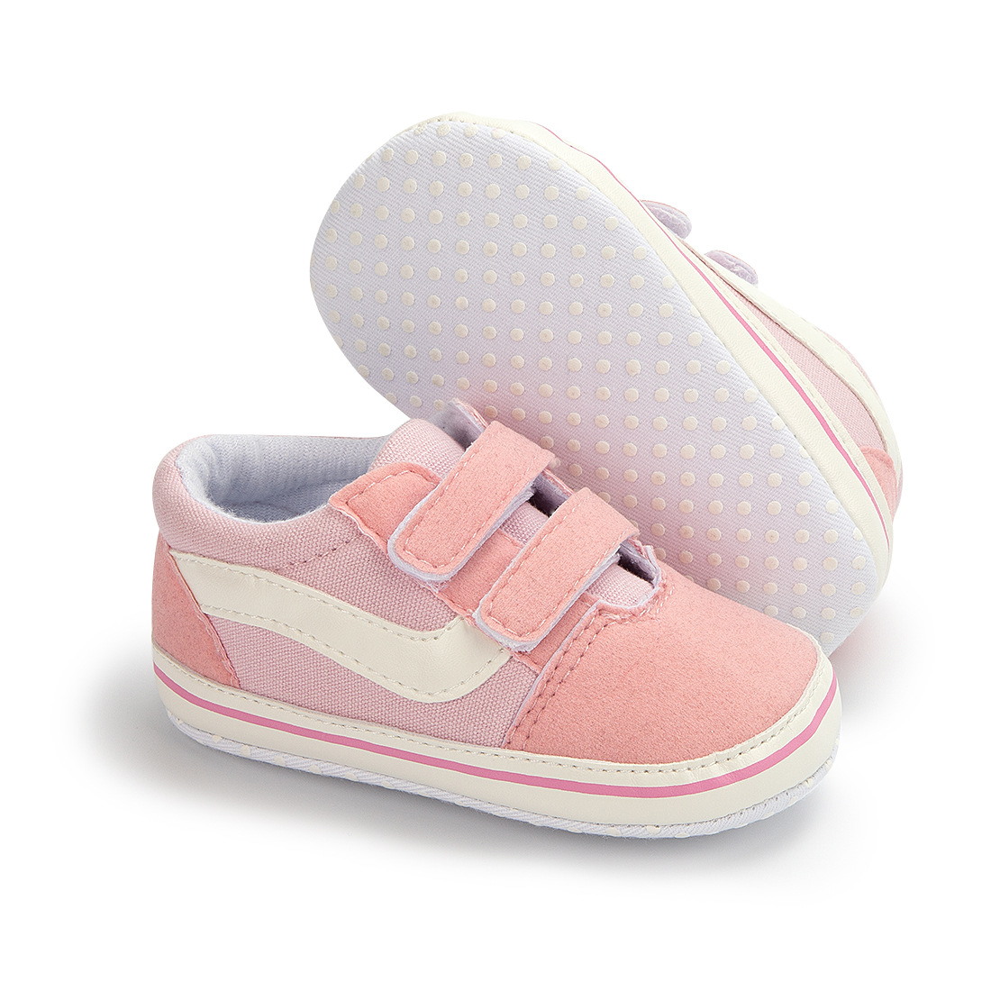 Sơ Sinh Bé Gái Bé Trai Mềm Đế Giày Chống Trơn Trượt Canvas Sneaker
