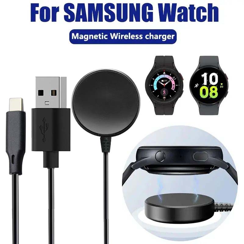 Draadloze horlogelader compatibel voor Samsung Galaxy Watch 5 Pro 5/4/3 Actief 2/1 Gear Sport/S3 Draagbaar oplaaddockstation