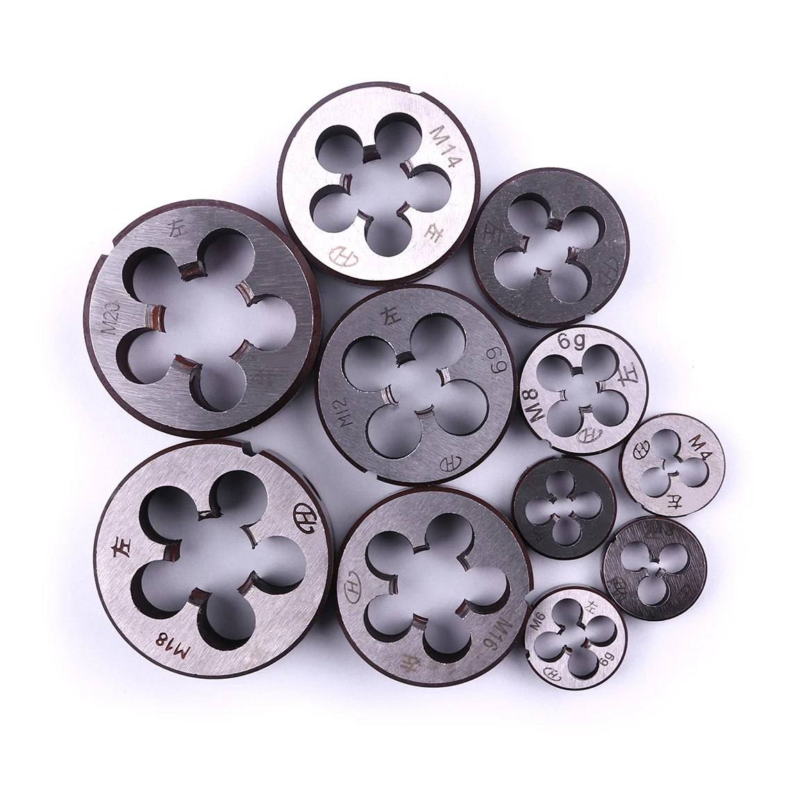 1pc Left Hand Thread Tap Die M3 M4 M5 M6 M8 M10 M12 M14 M16 M18 M20 HSS Metric Hand Tap Die Straight Flute Screw Thread Tap