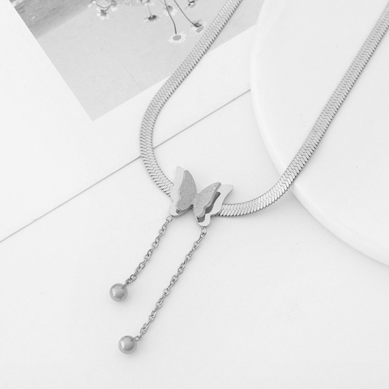 여성용 다층 빈티지 나비 목걸이, 골드 컬러, 316L 스테인레스 스틸 블레이드, 뱀 체인 참 초커, 쥬얼리 선물