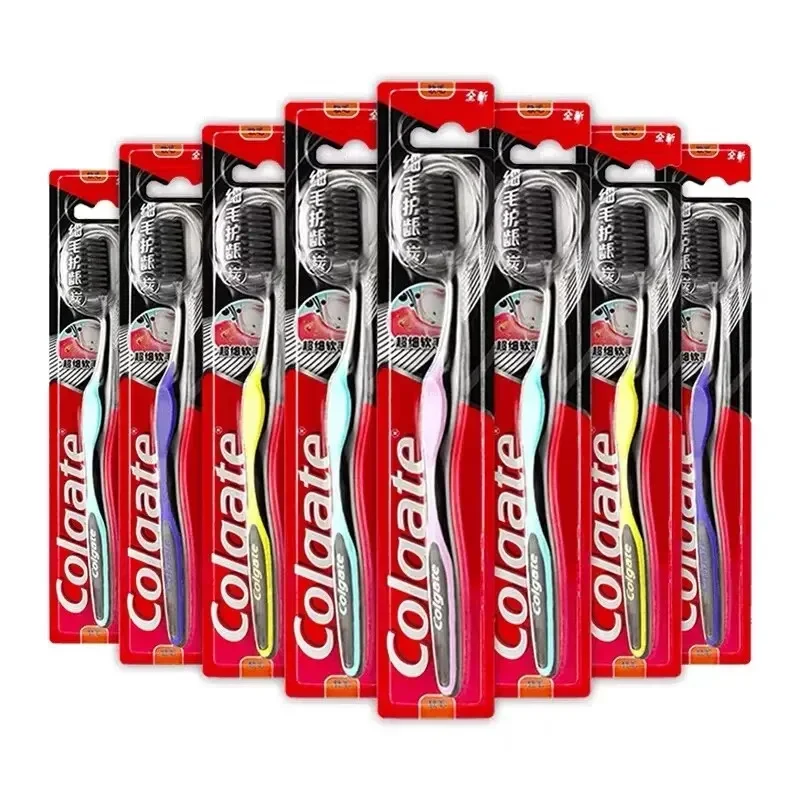 8 PCS 미세 강모 치은 칫솔 대나무 숯 부드러운 강모 구강 건강 관리 패밀리 팩 성인 소프트