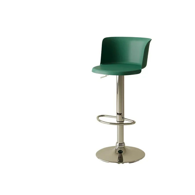 Asiento de Bar de lujo Premium, silla de Bar con respaldo Simple, silla de escritorio frontal giratoria ajustable, asiento de comedor nórdico para el hogar
