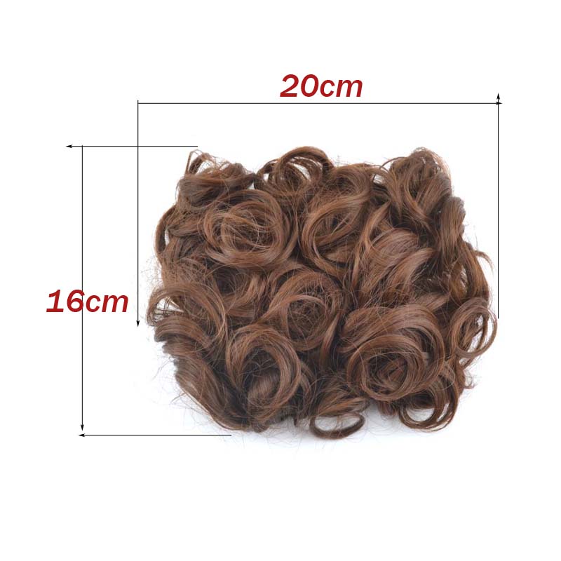 Zolin Synthetisch Krullend Rommelig Knot Pad Clip op Chignon Haarverlenging Bruiloft Haarstukje Voor Vrouw