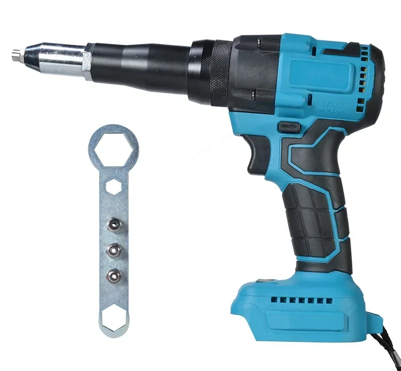 Electric Rivet Gun Rivet Nut Gun Drill Insert Nut Pull Riveting Tool 2.4-4.8mm Cordless With LED Light For Makita 18V Battery