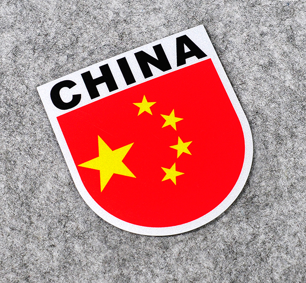 Bendera Nasional Perancis Italia Inggris Italia Cina Stiker Dekorasi Tubuh Truk Otomatis Vinil PVC Reflektif Stiker Belakang Mobil