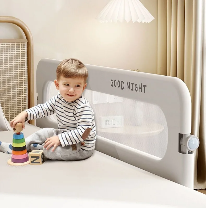 Barandilla de protección para cama de bebé plegable para interiores, barandillas de dormitorio para niños, barrera protectora para dormir, valla infantil de seguridad anticaída