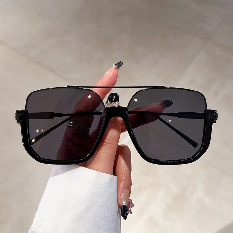 Gafas de sol Retro con montura grande, gafas rojas de red, gafas de sol para mujer, gafas de sol coreanas