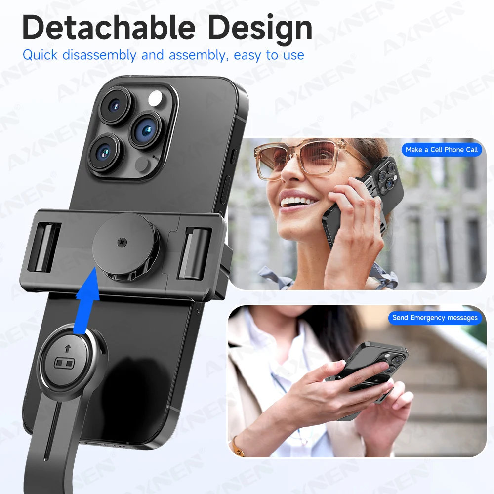 Trípode selfie stick con control remoto Bluetooth desmontable, 360 °   Rotación, poste extensible, opción de luz de relleno, para teléfono iPhone Android