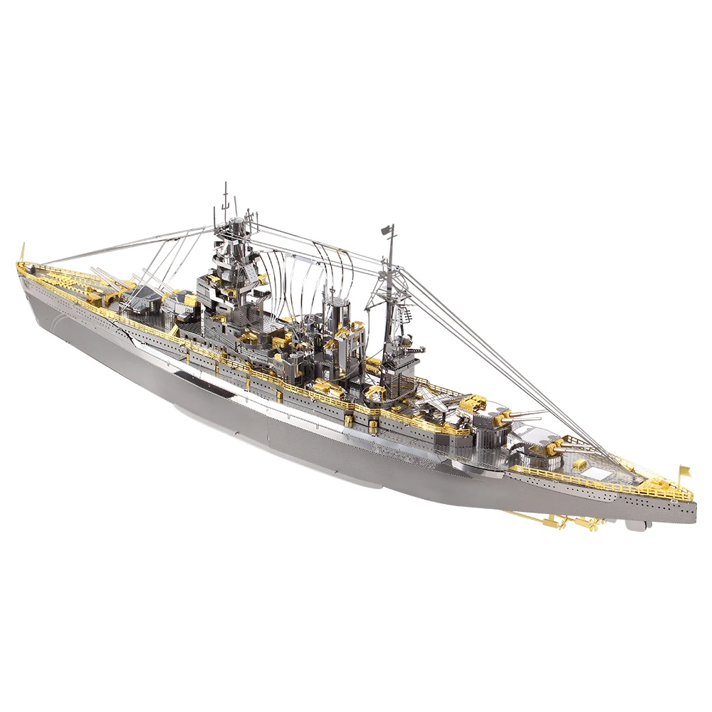 Piececool 3D Kim Loại Xếp Hình Xây Dựng Mô Hình Bộ Dụng Cụ-Nagato Lớp Thiết Giáp Hạm Ghép Hình Đồ Chơi, Giáng Sinh Quà Tặng Sinh Nhật Cho Người Lớn Trẻ Em
