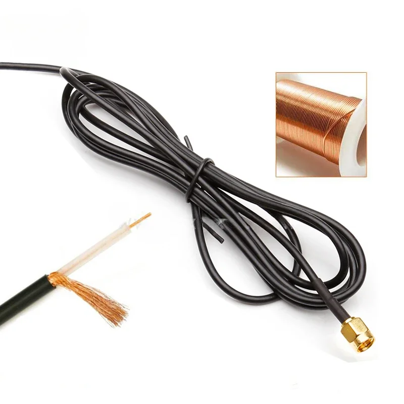 Antena LoRa de 12dBi, 433MHz, SMA macho, montaje magnético, Cables aéreos RG174 de 3M para amplificador de señal, módulo de transmisión de datos inalámbrico