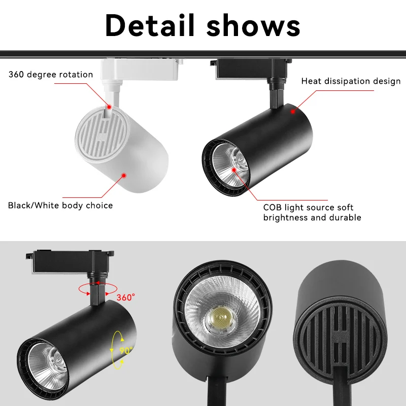 Volle Sets Schienen Licht Led Spot Schiene Beleuchtung Leuchte 110V 220V Decke Licht Led-strahler für Wohnzimmer decor Schienen Lampe