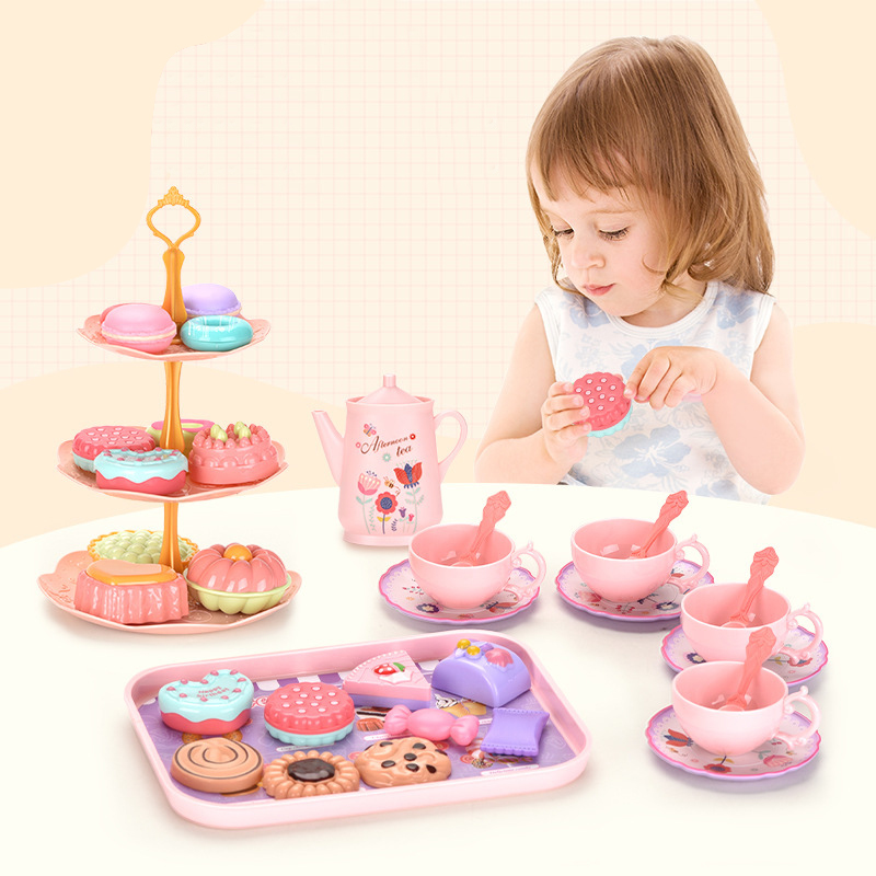 Bricolage Simulation thé nourriture gâteau ensemble jouer maison cuisine après-midi thé jeu jouets cadeaux semblant jouer jouet pour enfants enfants filles cadeau