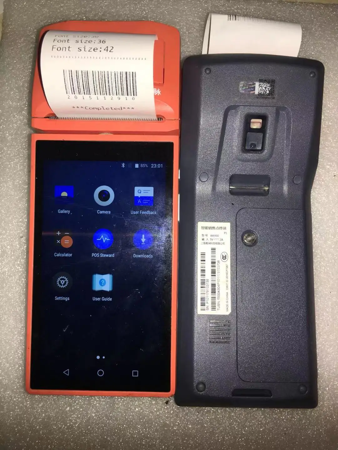 Б/у модифицированный P1 с системой V1S Ручной финансовый терминал Androis Sun mi Pos с открытой версией 1+8 Ram и принтером 58 мм