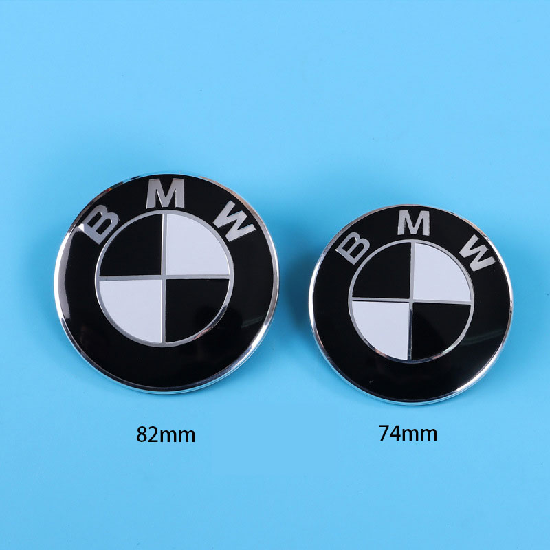 2 pièces ABS 74mm 82mm capot avant de voiture emblème Logo Badge de coffre arrière pour BMW M E46 F10 F30 E39 E36 F20 G20 G30 X1 X2 X3 X4 X5