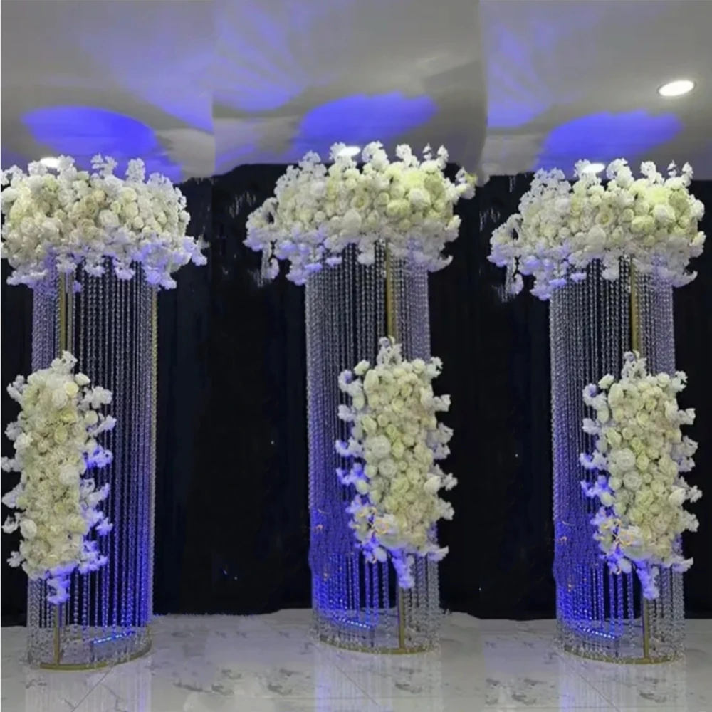 2-6 ชิ้น 200 เซนติเมตรสูงงานแต่งงาน Props ศิลปะเหล็กรอบรูปพื้นหลัง Arch ในร่มงานแต่งงานตกแต่งเวที Props