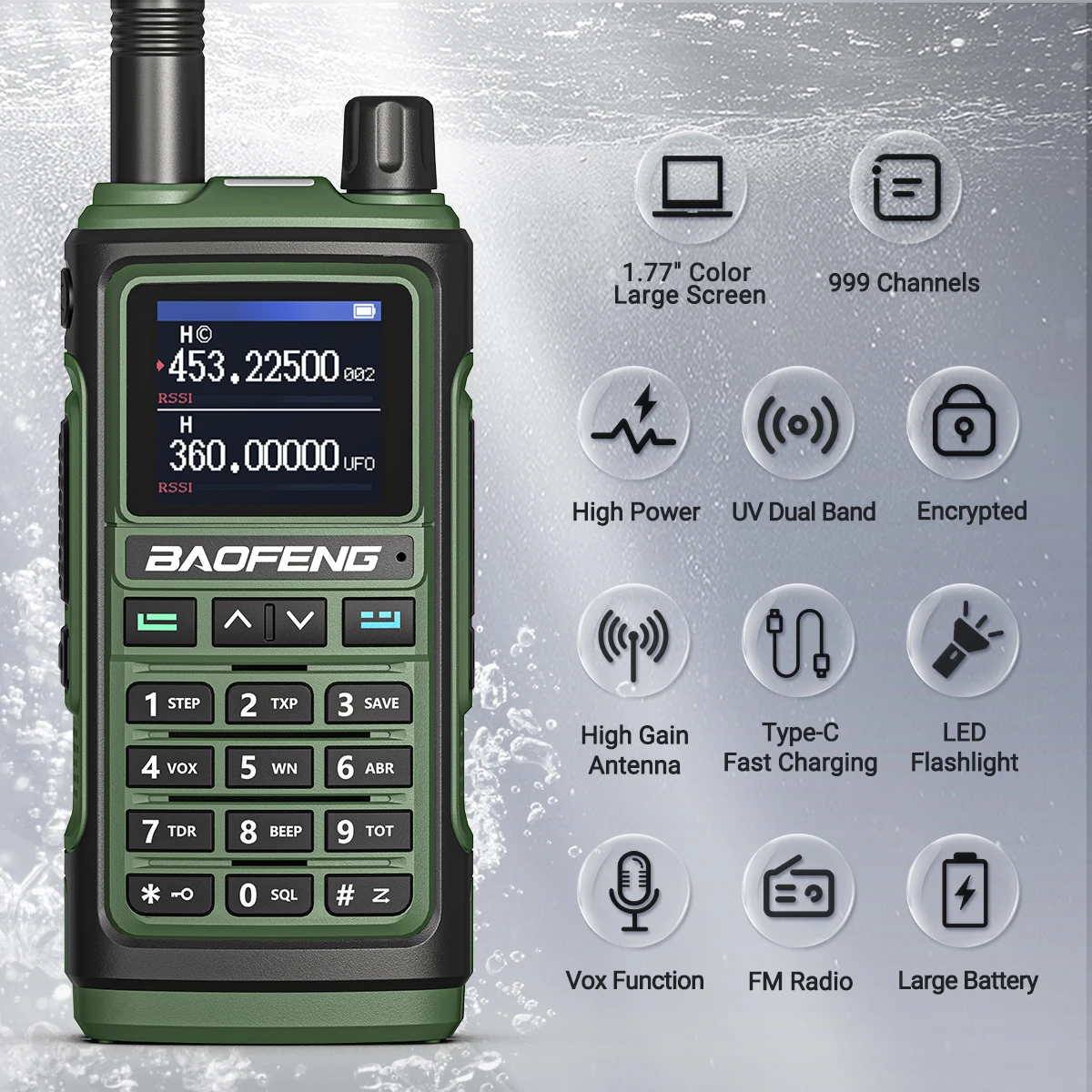 Baofeng UV-17M walkie talkie sechs band langstrecken luftband drahtlose kopie frequenz fm/am UV-5R jagd radios kommutator 17 pro