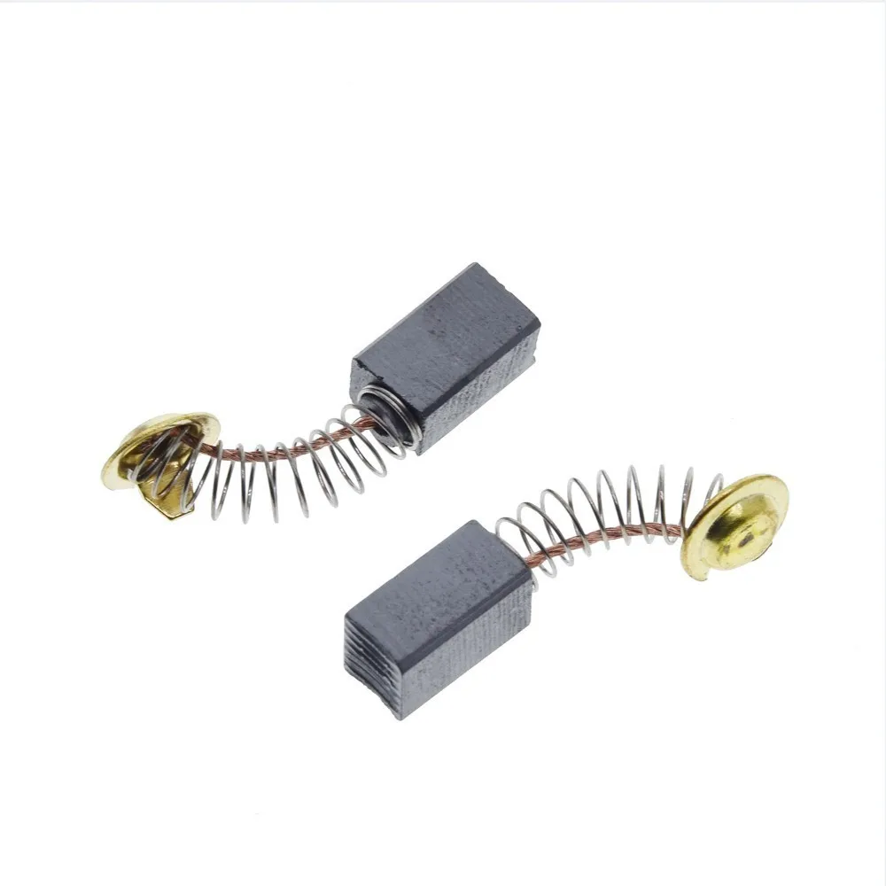 10 Uds Mini taladro repuesto de lijadora eléctrica cepillos de carbono repuestos para motores eléctricos herramienta rotativa TZT 6,5x7,5x13,5mm