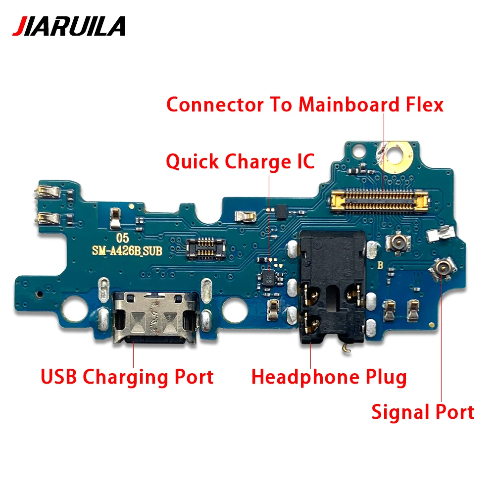 USB-док-коннектор, порт зарядки, гибкий кабель для Samsung A22 A32 A42 4G 5G A225F A226 A325F A336, плата зарядного устройства с микрофонным модулем