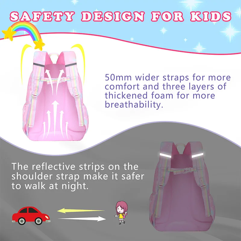 3 pçs mochilas do miúdo meninas mochila escolar com almoço saco de lápis bonito viagem escola bookbag natal crianças presente
