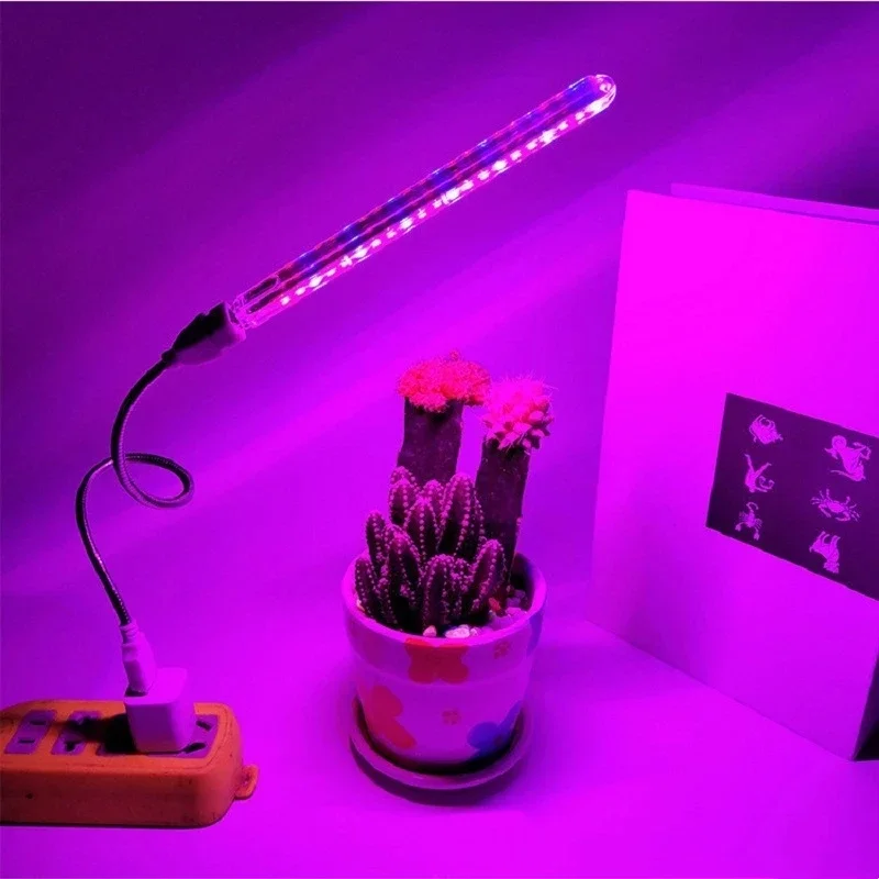 Usb led crescer barra de luz espectro completo ajustável planta lâmpada para mudas hidropônicas interiores flor prateleira mesa crescer tenda iluminação