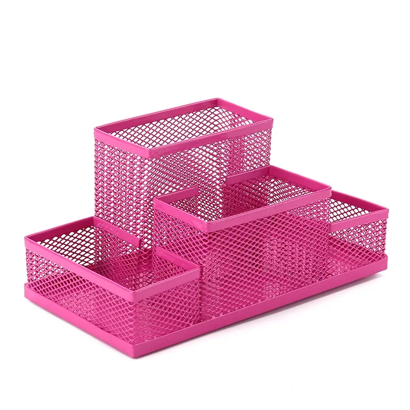 Multifunktionale Schreibtisch Metall Mesh Stift Halter Organizer Büro Liefert Schule Schreibwaren Lagerung Fall Stift Stehen Desktop Zubehör